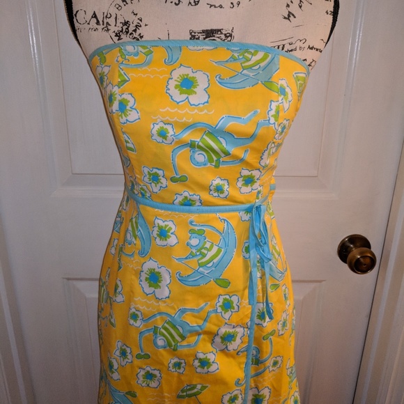 Lilly Pulitzer Les Monkey Strapless Dress - Picture 4 of 6